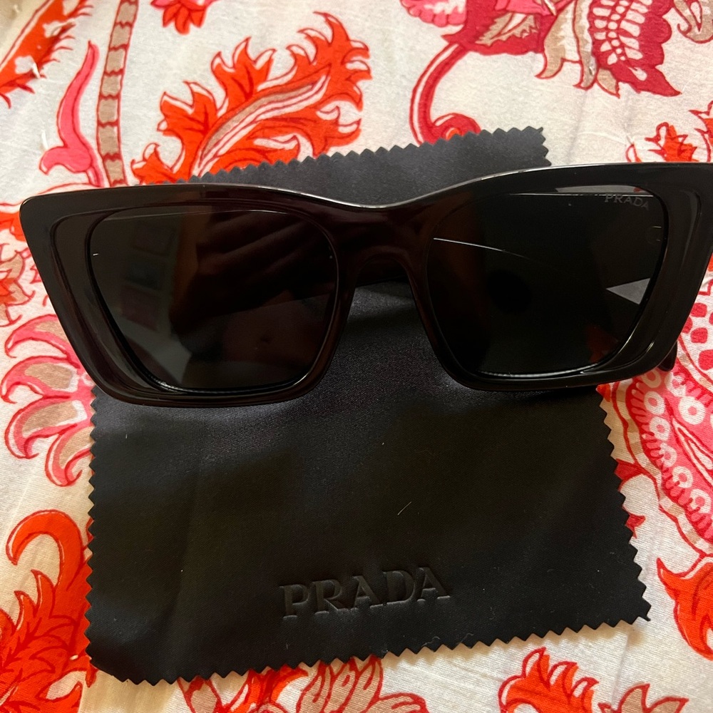 Prada Glossy Black Sunglasses - Picture 3 of 8